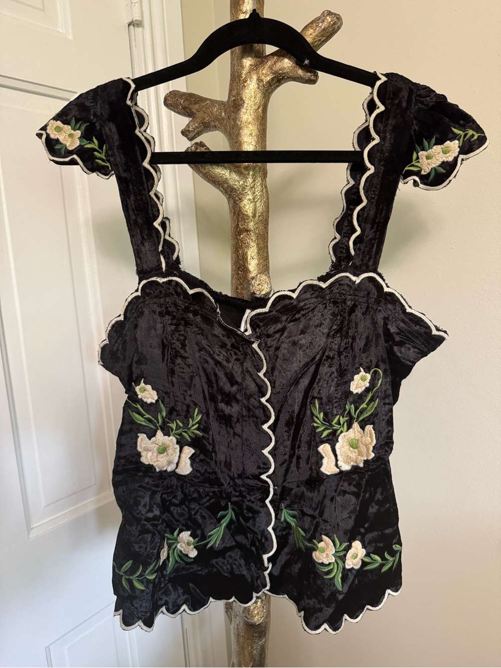 Maeve by Anthropologie Waisted Scallop Blouse NWT Size X-Large $138 - Picture 2 of 8